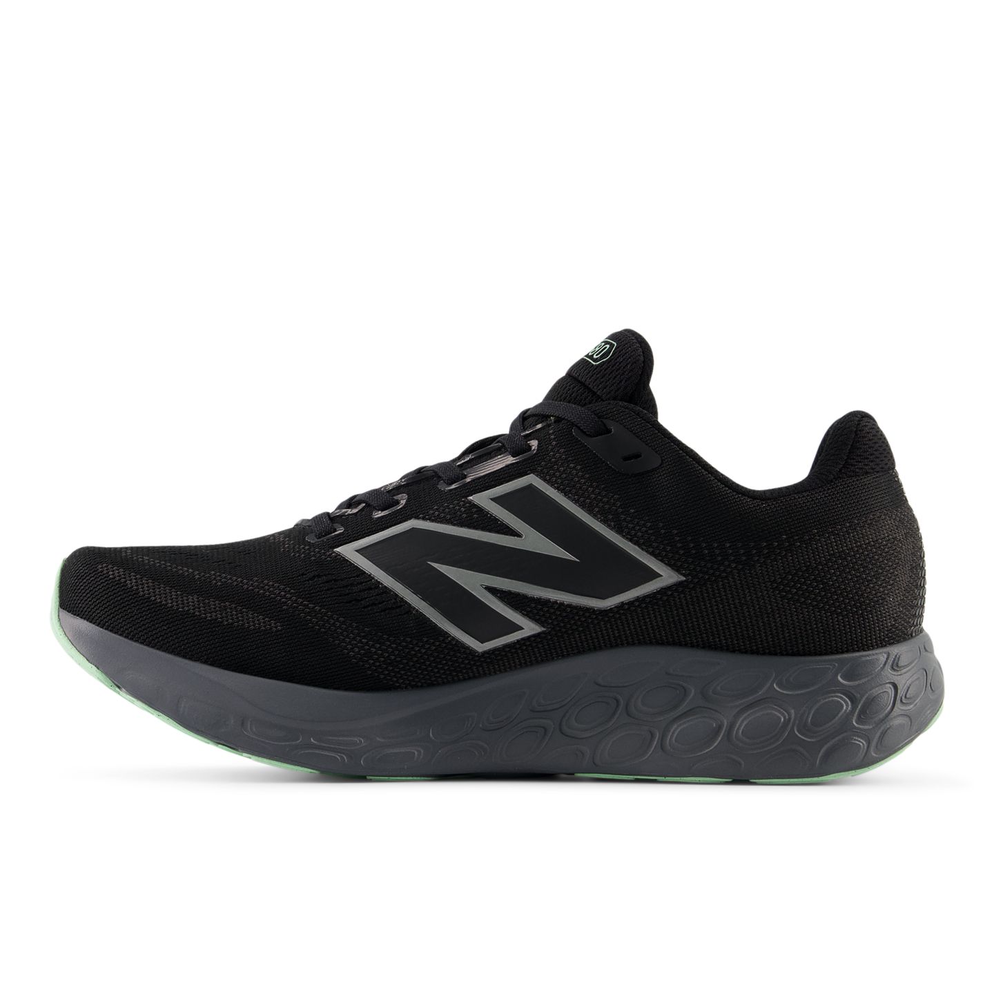 Женские кроссовки New Balance Fresh Foam 680v8 Waterproof, цвет: Чёрный / Зелёный — фото 2