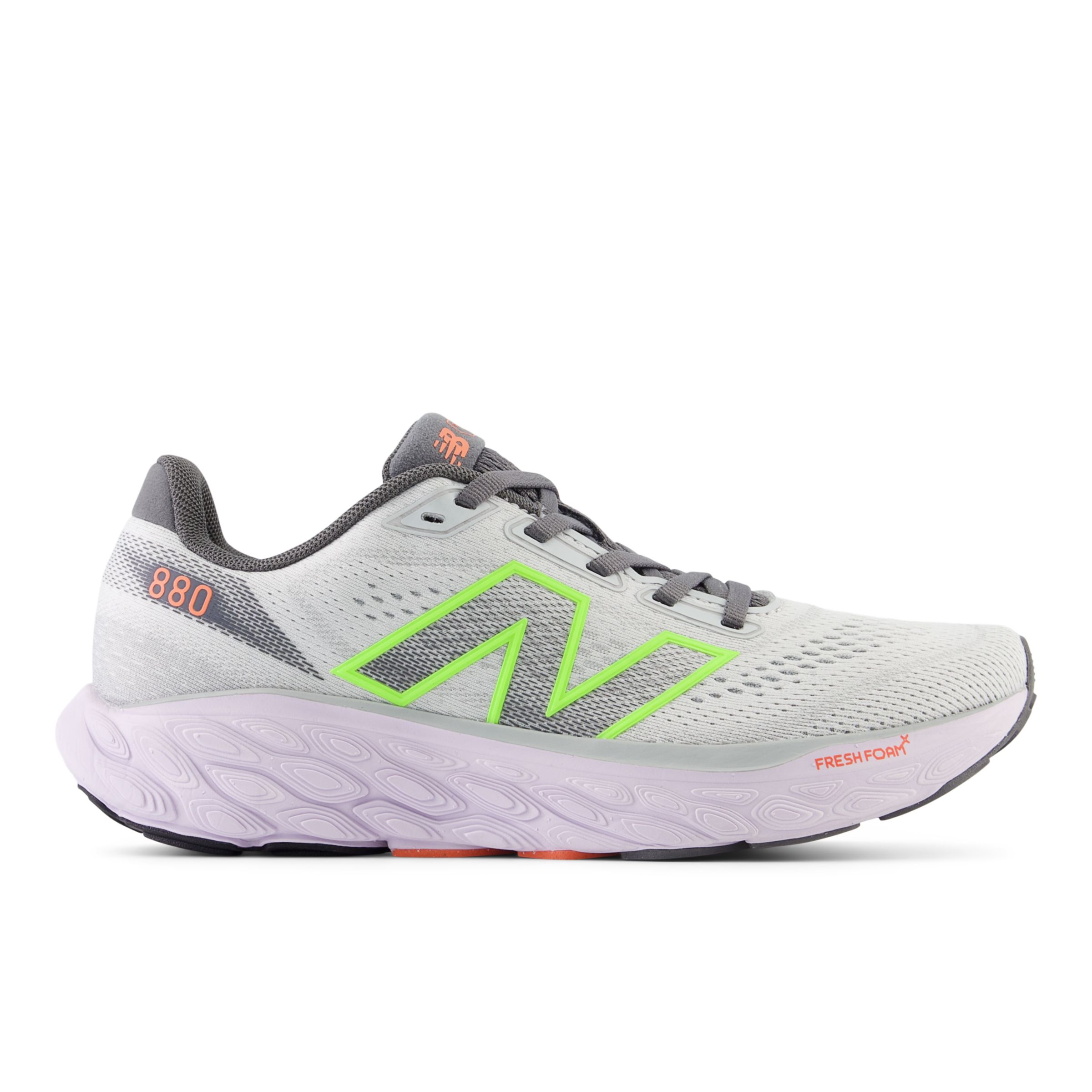 New Balance Femme Fresh Foam X 880v14 en Gris/Mauve/Vert/Rouge, Synthetic, Taille 40.5