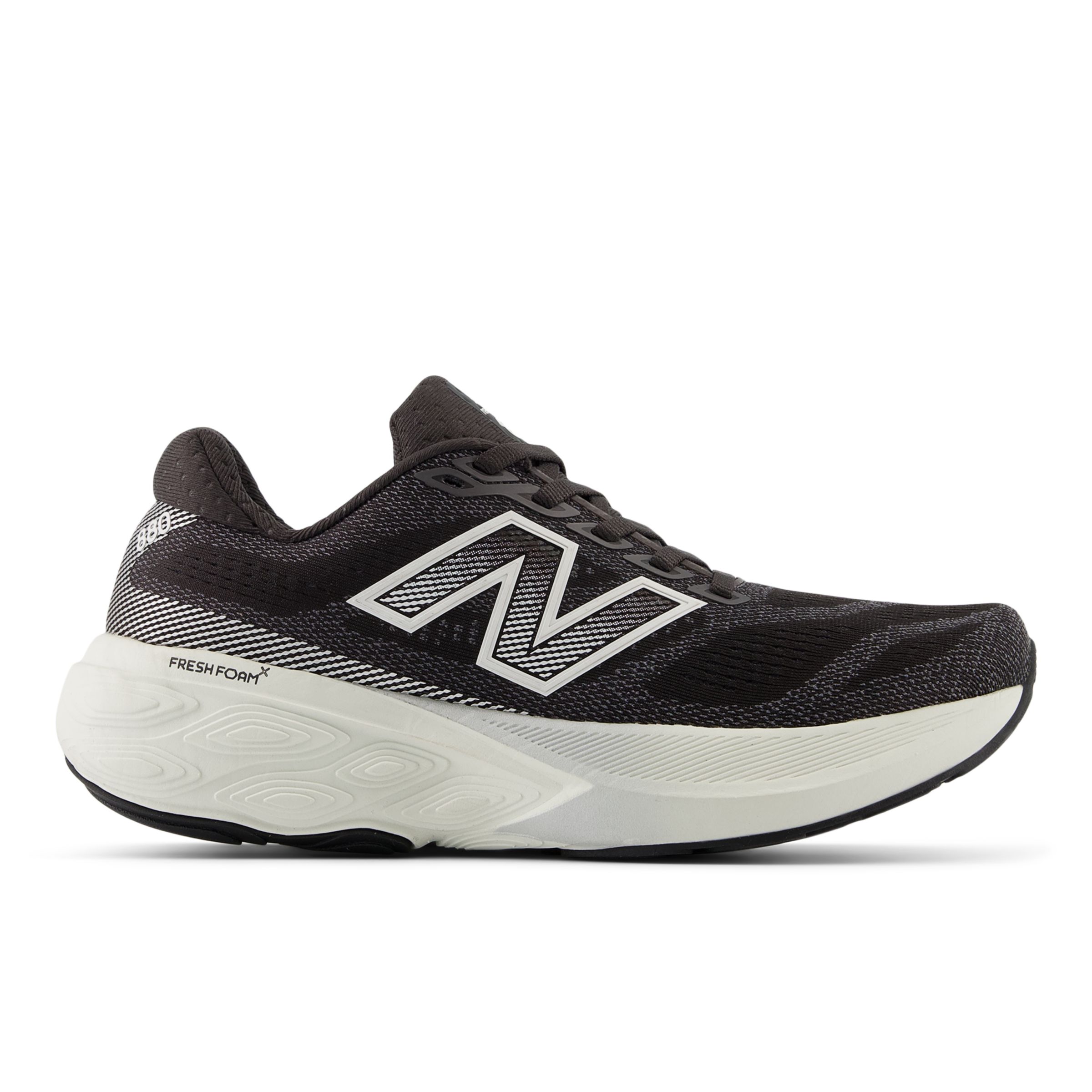 New Balance Women's Fresh Foam X 880v15 in Black/White/Grey Synthetic, size 6.5