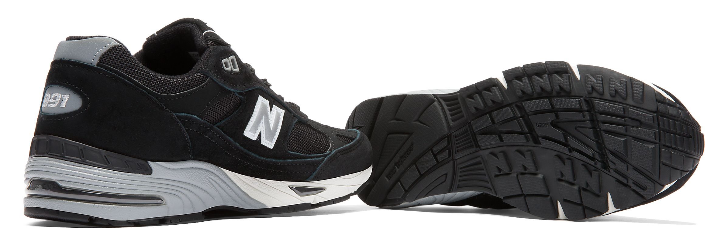 new balance 991 black silver