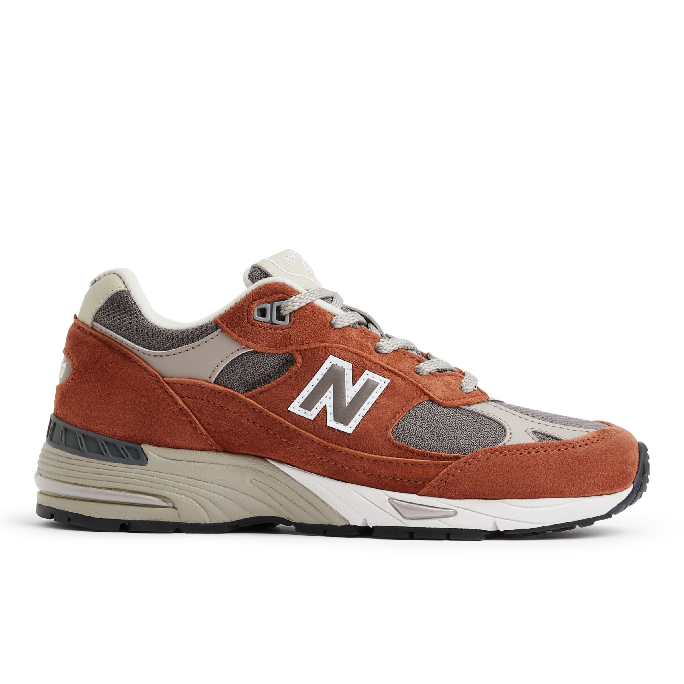

New Balance Femme MADE in UK 991v1 Underglazed en Marron/Gris, Suede/Mesh, Taille 37