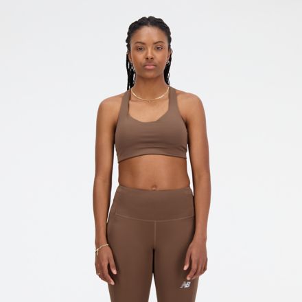 Women's NB Sleek Medium Support Sports Bra Apparel - New Balance