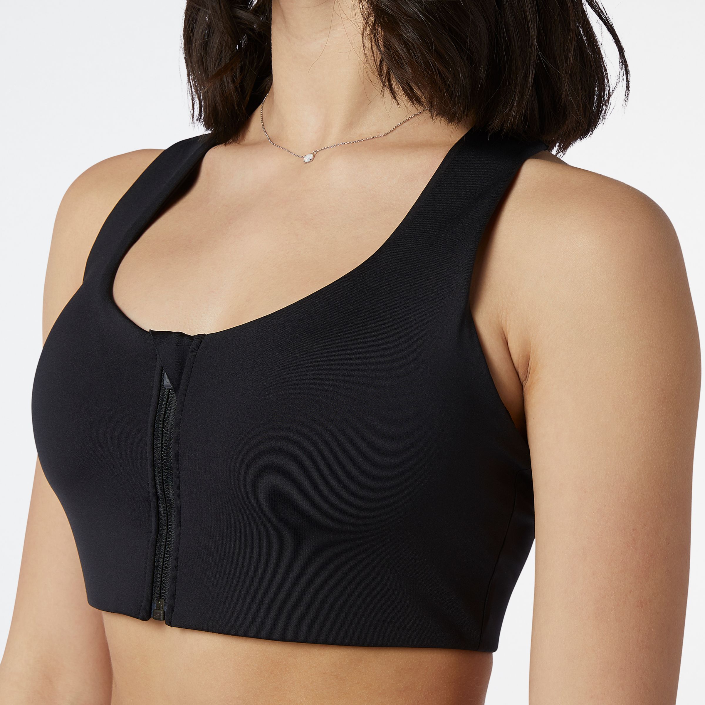 nb power x zip front bra