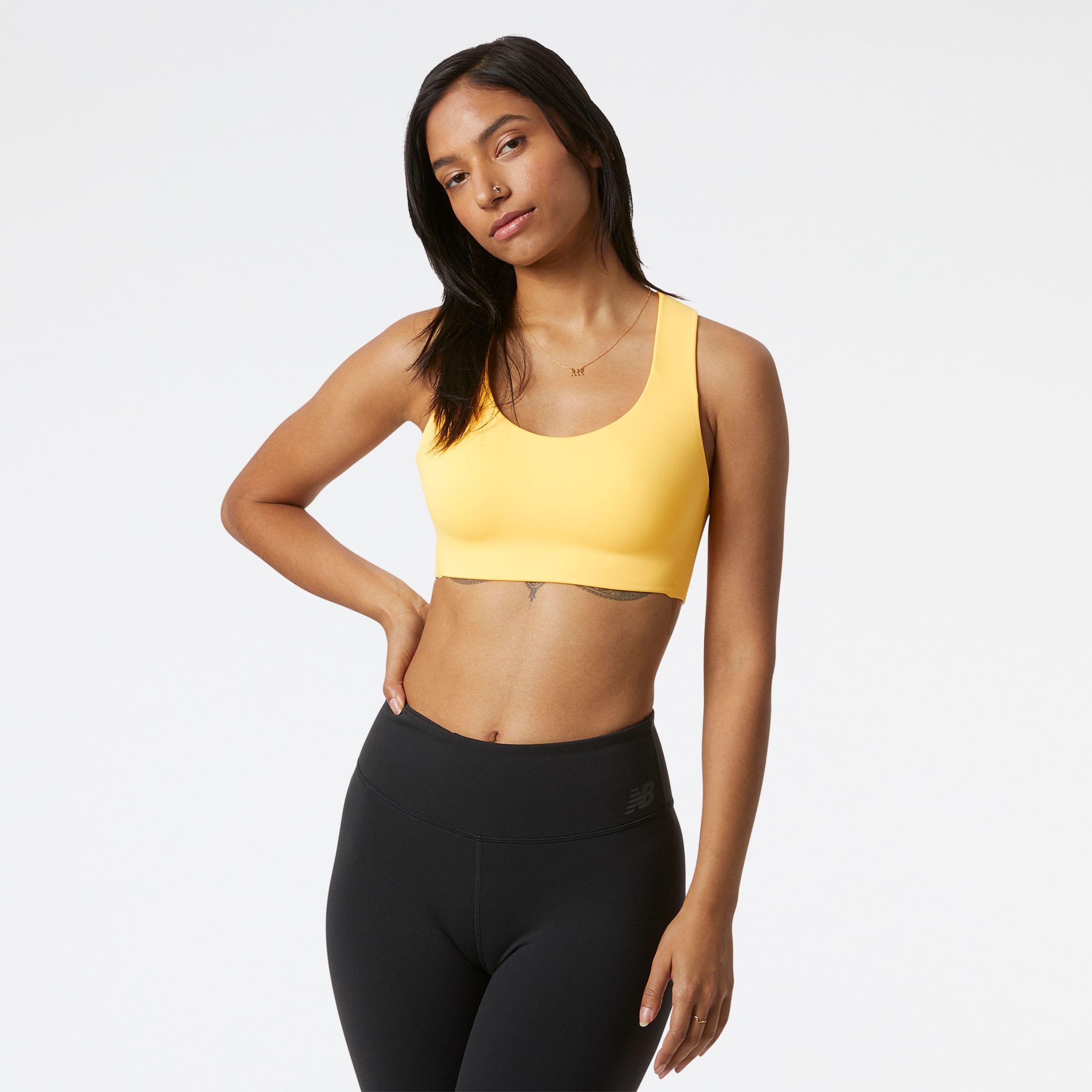 

New Balance Women's NB Fortiflow Bra Yellow - Yellow