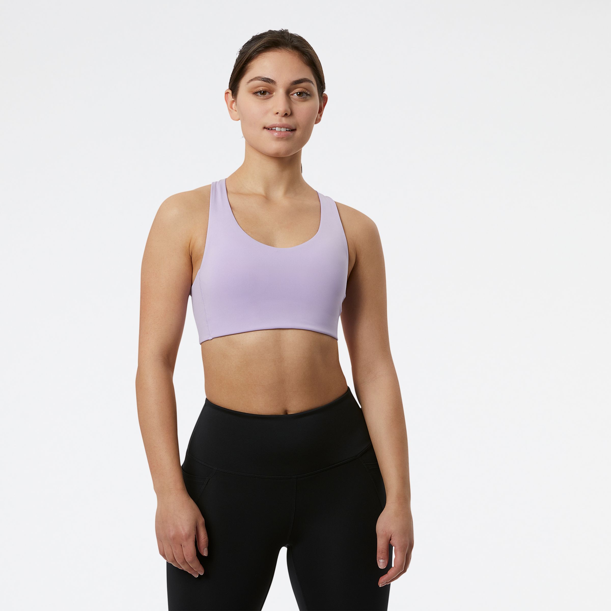 New Balance Mulheres Suti?s NB Fuel in Roxa, Poly Knit, Tamanho S