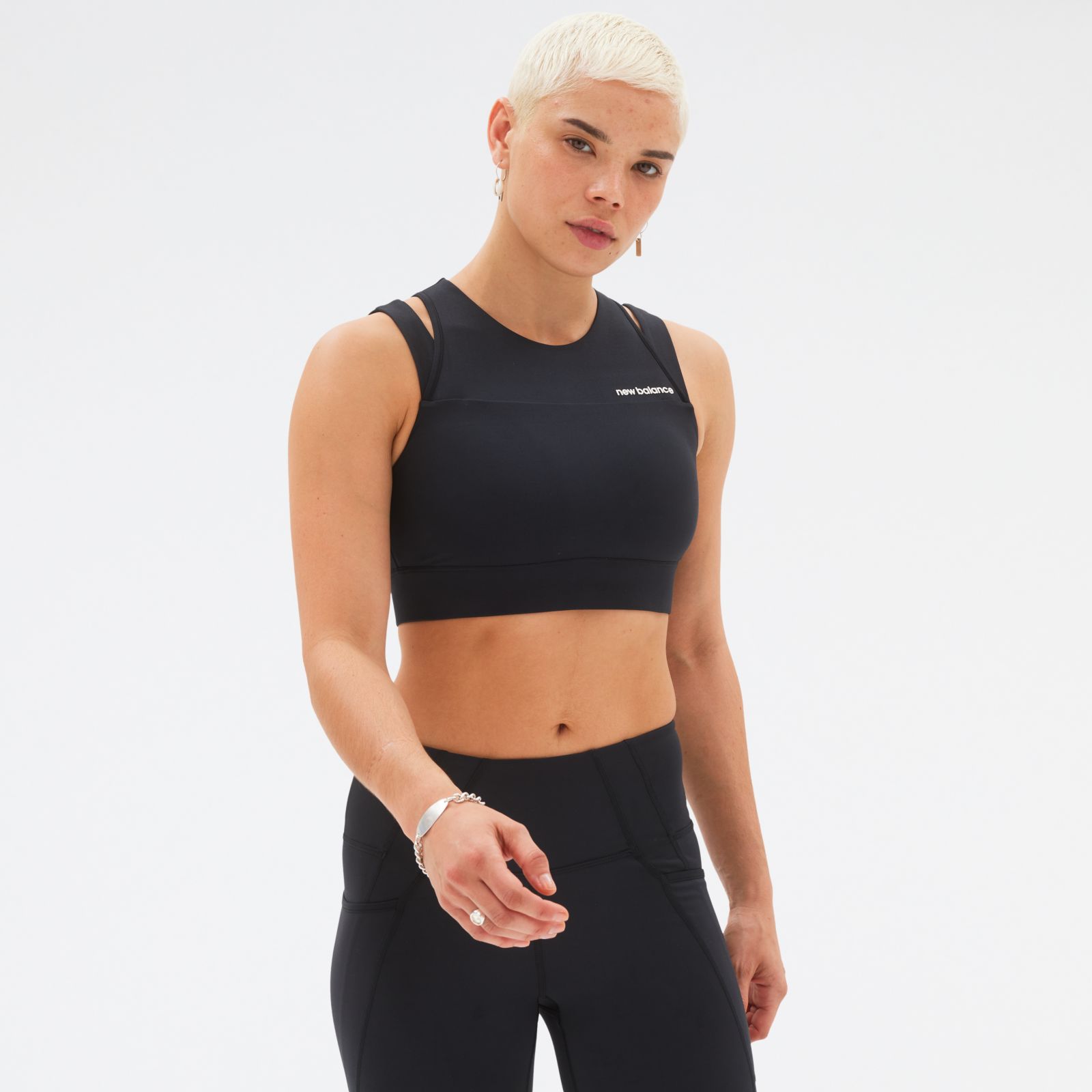 Gymshark Womens Cropped Training T Shirt Gray Marled Stretch Short