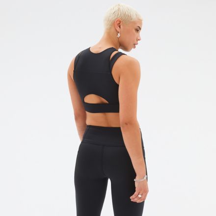 New Balance Shape Shield Crop Bra 'Black' - WB21110-BK