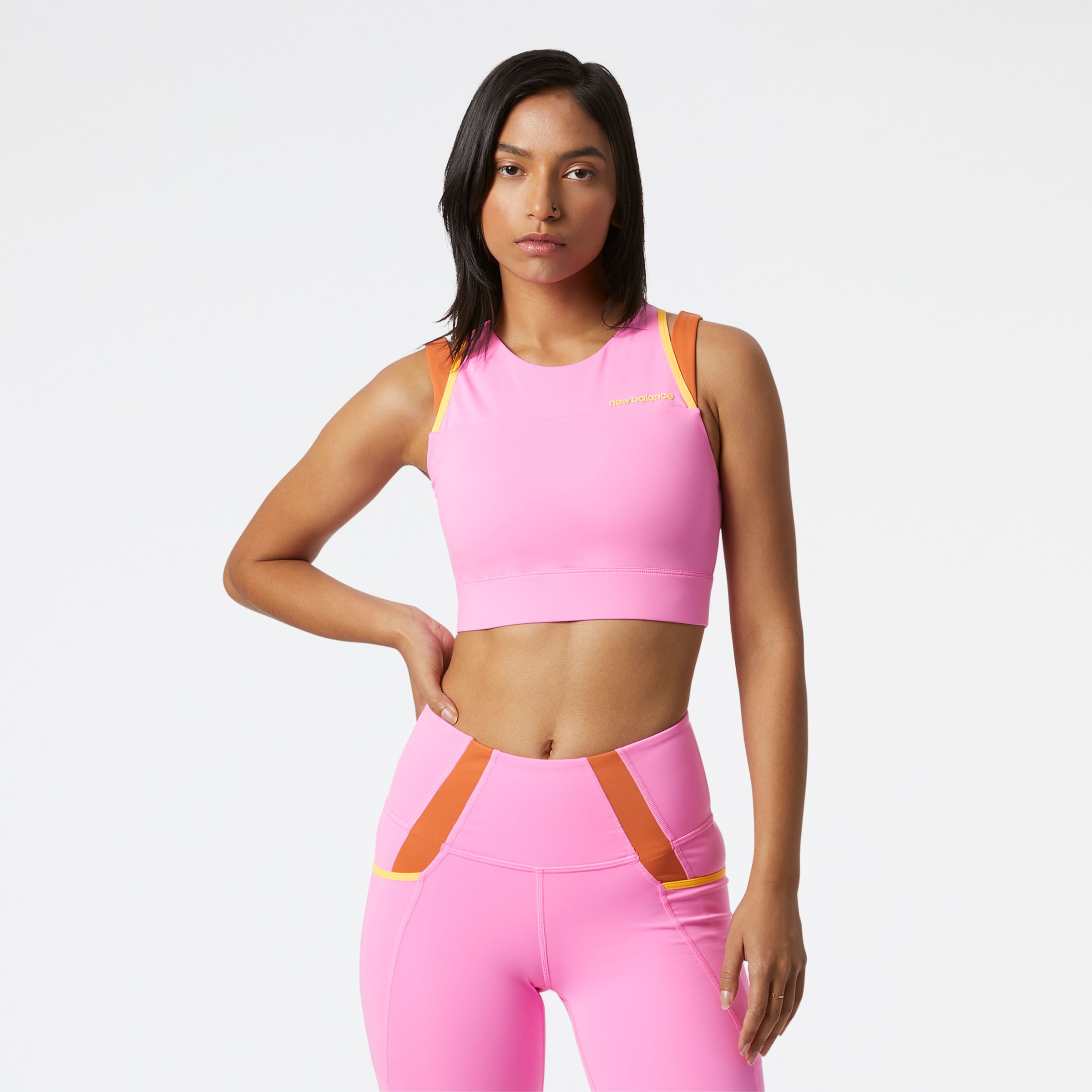 

New Balance Women's Shape Shield Crop Bra Pink - Pink