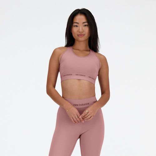 New Balance Women's Nb Sleek Medium Support Sports Bra In Pink