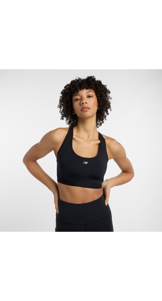 New Balance NB Essential Run Bra in Black