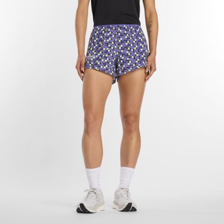United Airlines NYC Half Women's RC Essential Run Short 3", MULTI COLOR (MLT) with PrintPatternMisc, WB6187ZNMLT