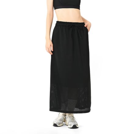 サマーメッシュスカート, BLACK with Black, WB61B8H6BK