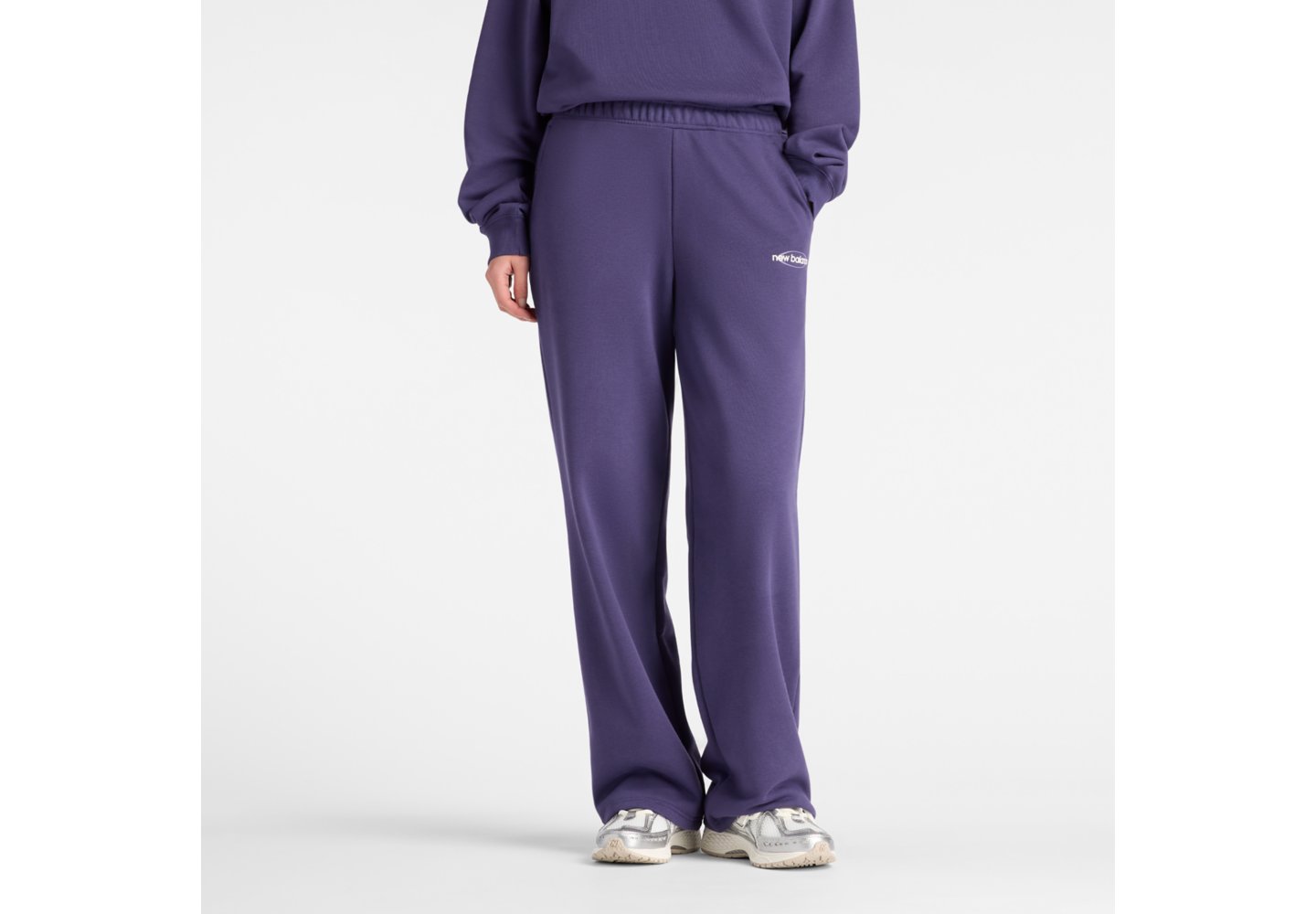 New Balance Graphic Wide Leg Jogger in Boysenberry — photo 1 of 1