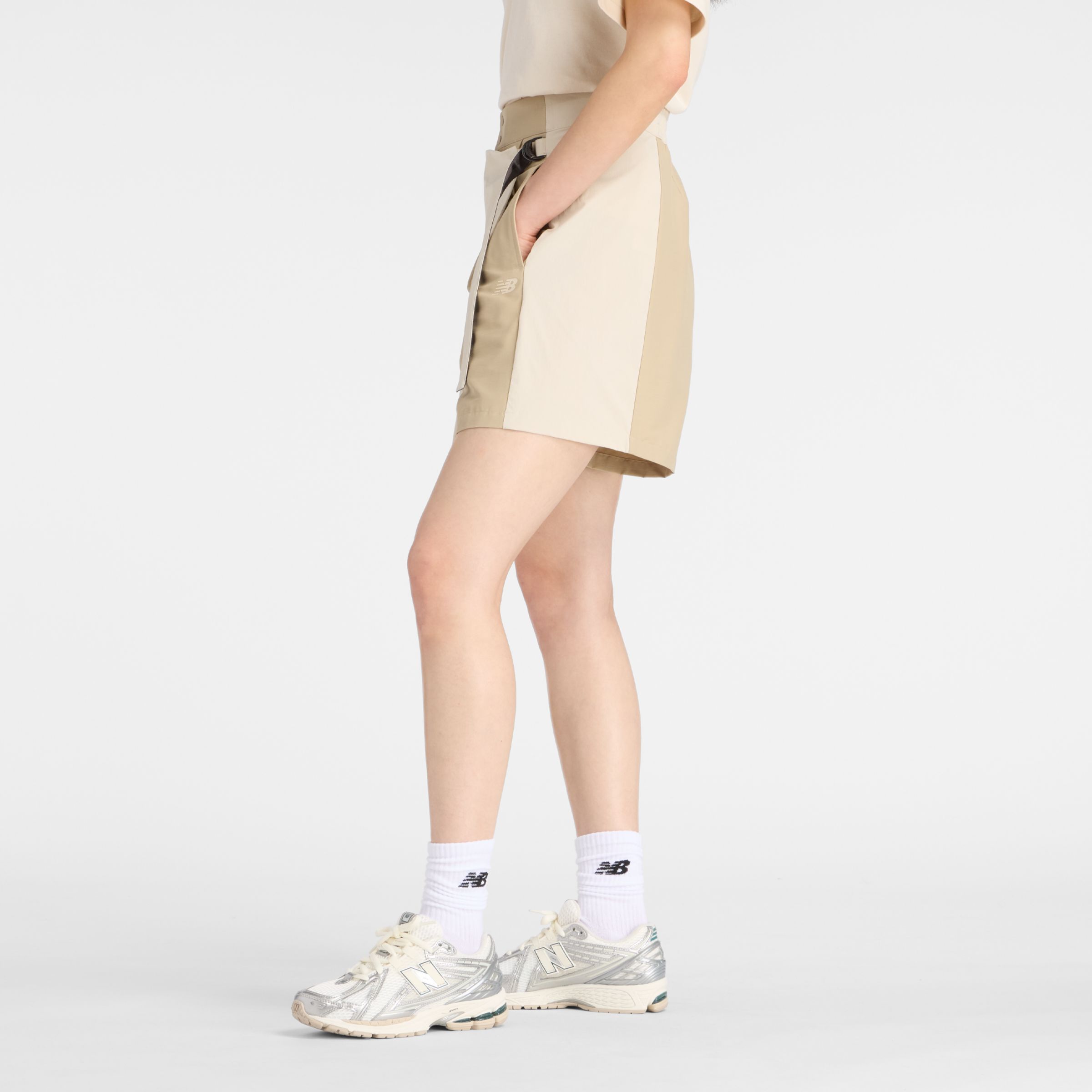 NB GREY カラーブロックショーツ