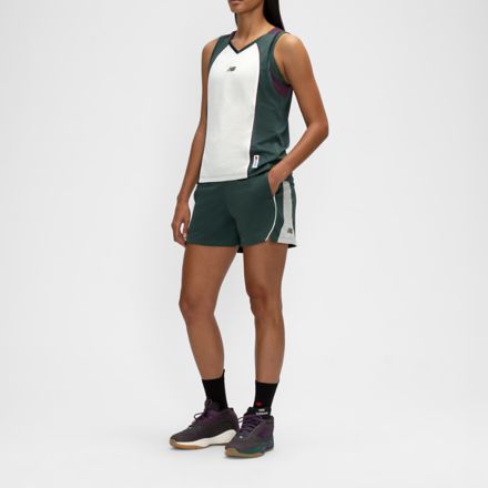 Basketball Performance Mesh Short, NIGHTWATCH GREEN with SEA SALT, WB61O09QNWG