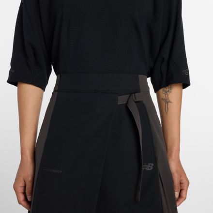 NB GREY Color Block Skirt, BLACK, WB61O1RJBK