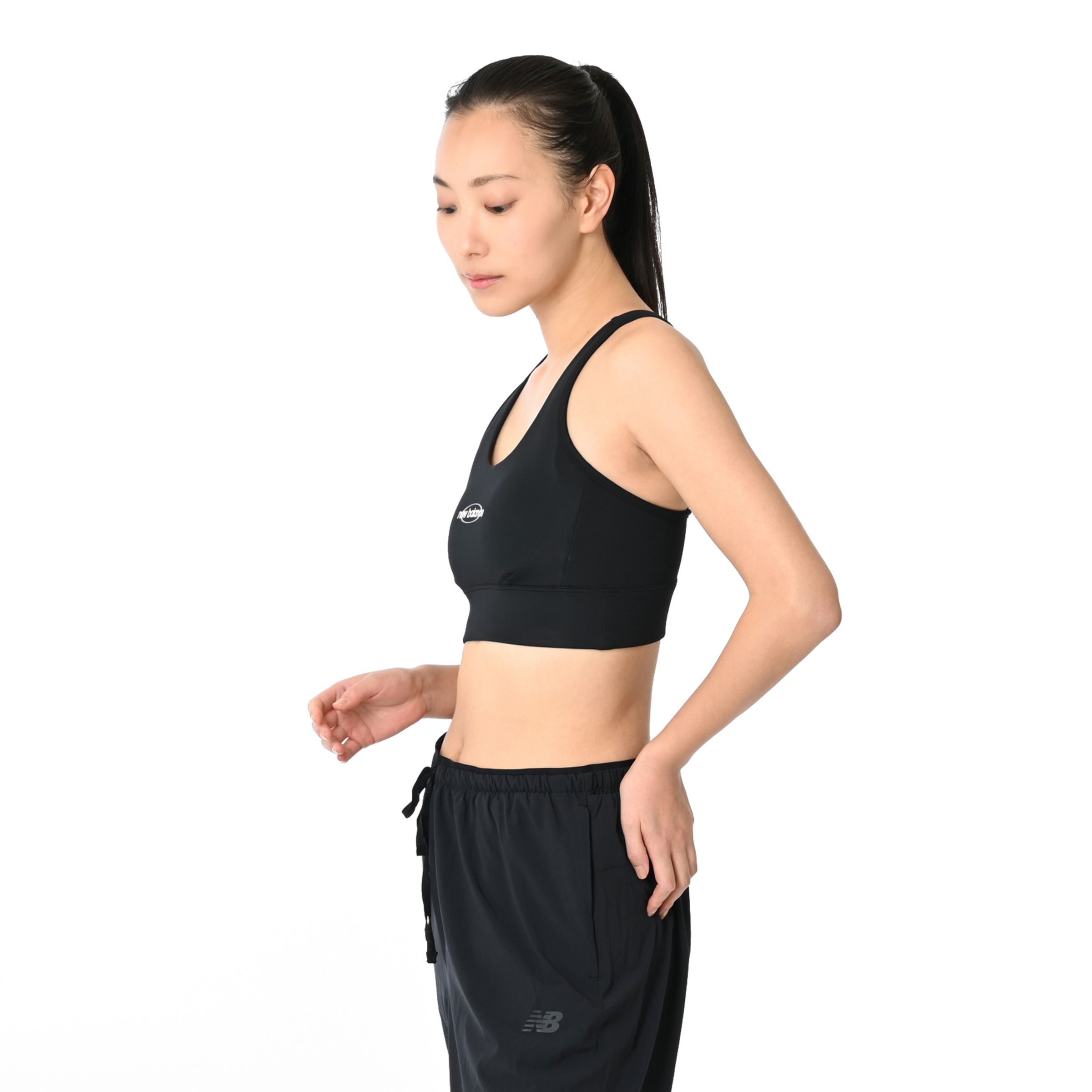 New Balance Tech Training Graphic Sports Bra, WB61P34TBK