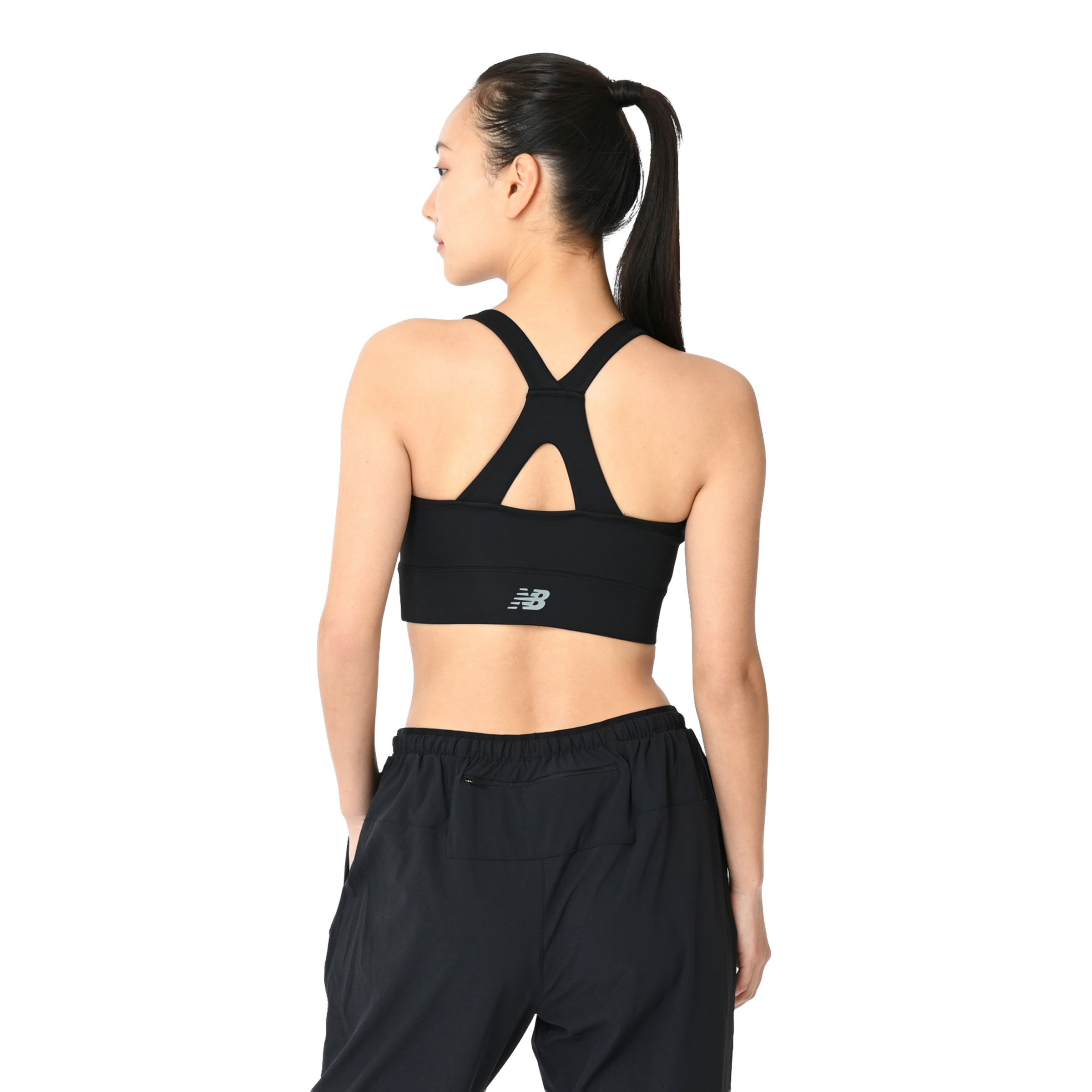 New Balance Tech Training Graphic Sports Bra, WB61P34TBK