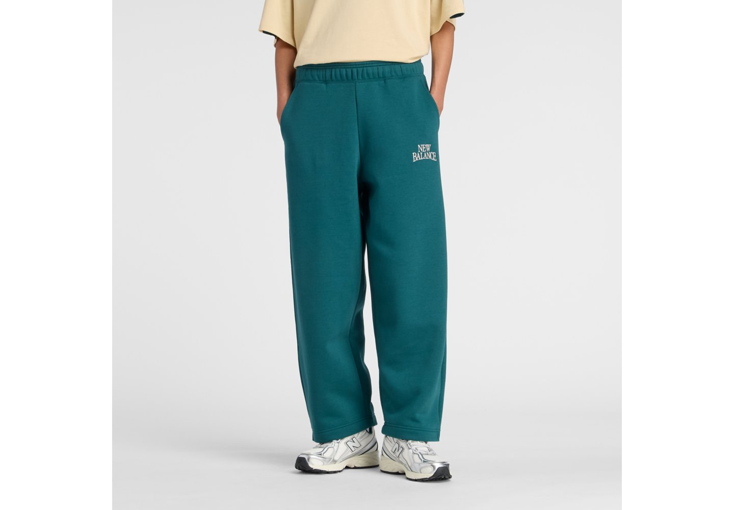 New Balance Trackside Fleece Barrel Pant in Medusa Green — photo 1 of 1
