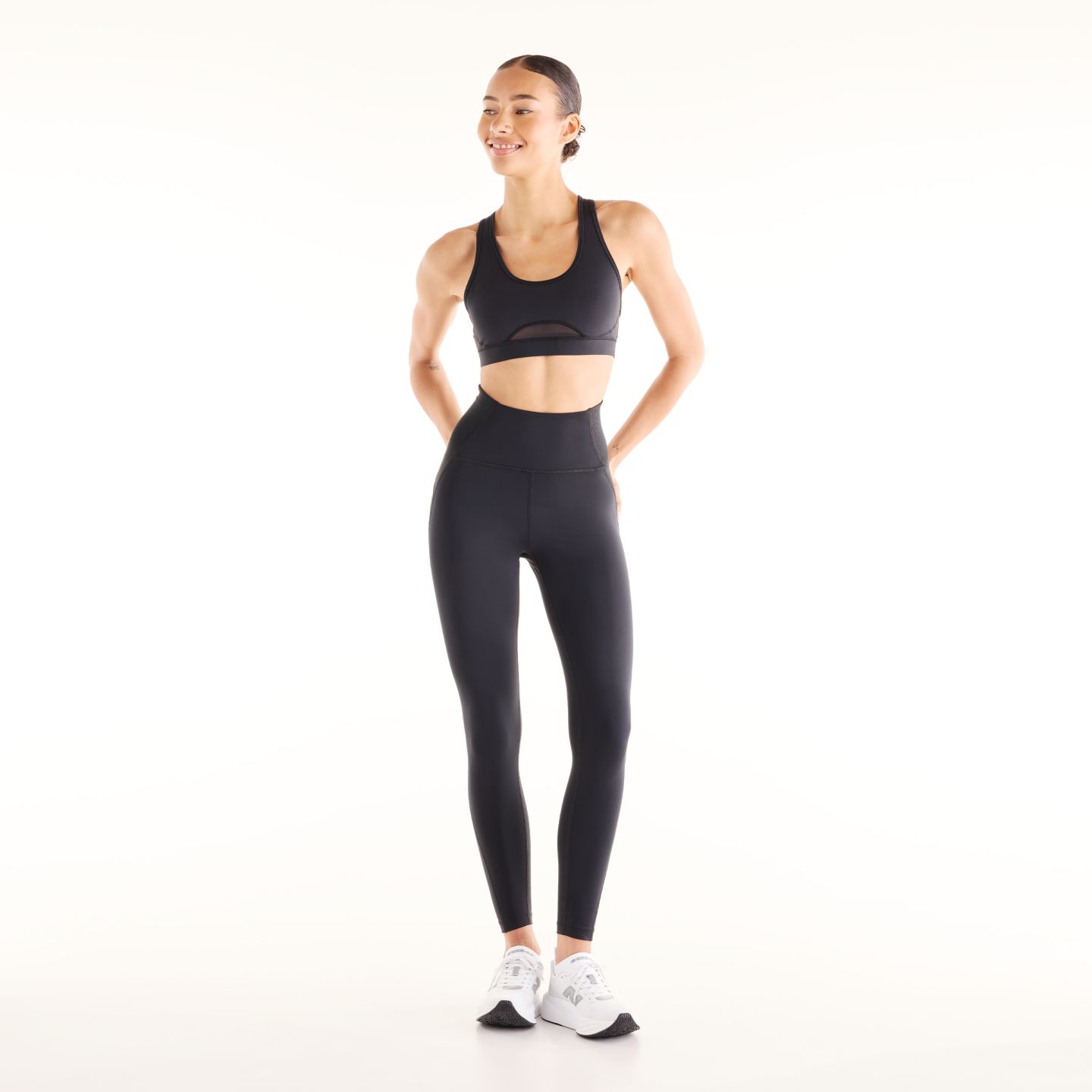 Женские леггинсы New Balance Klutch Athletics Rib, цвет: Чёрный — фото 2