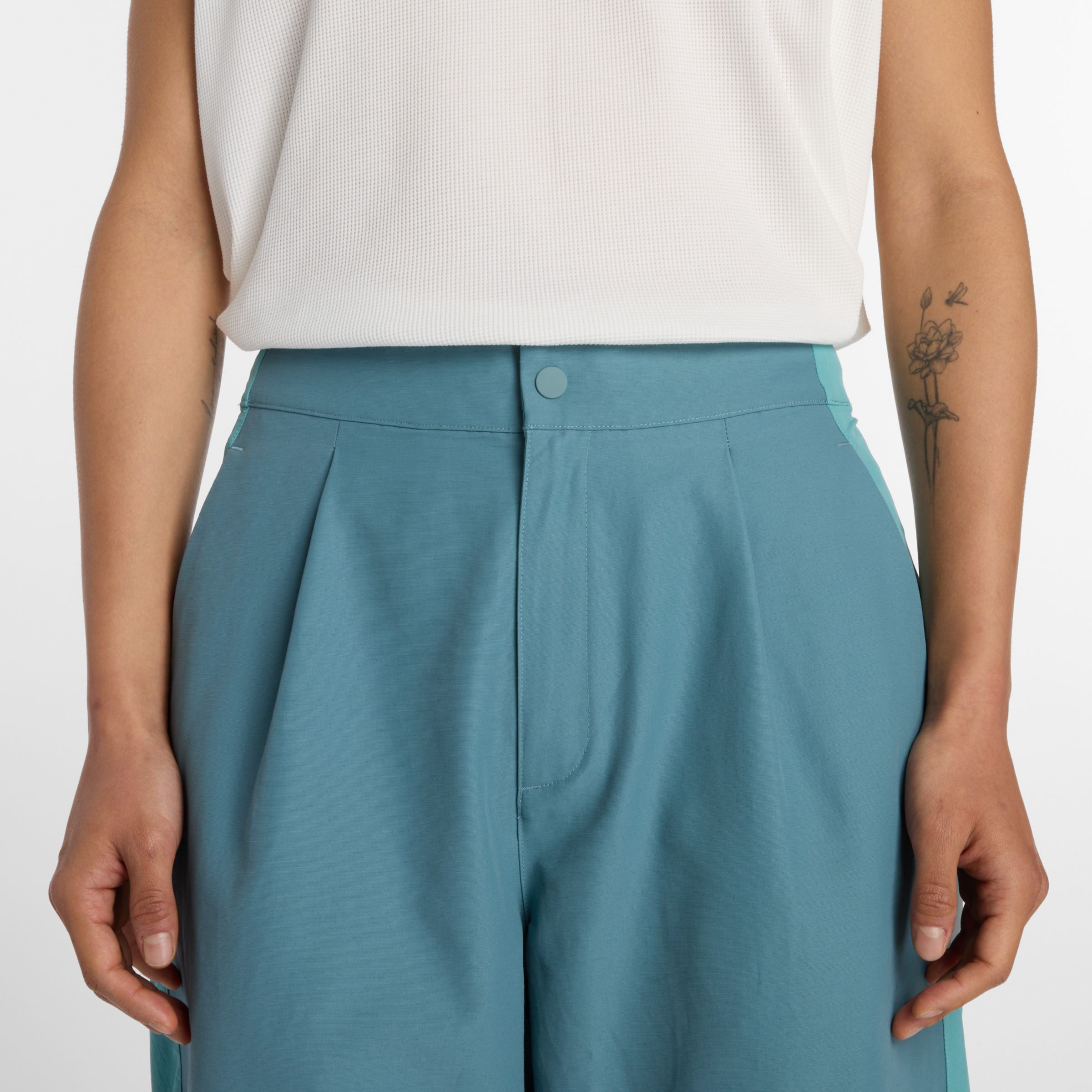 NB GREY カラーブロックパンツ