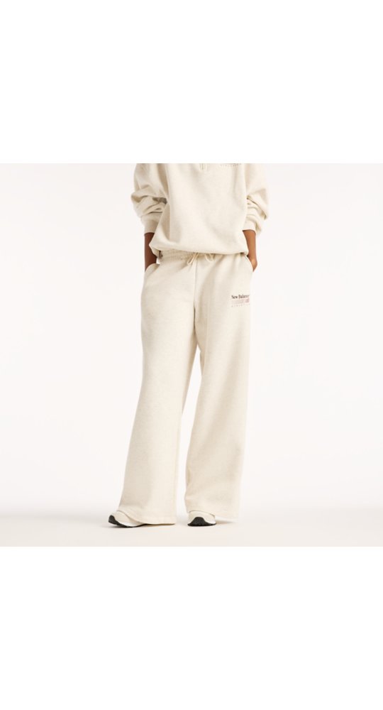 New Balance Trackside Fleece Pant in Linen Heather