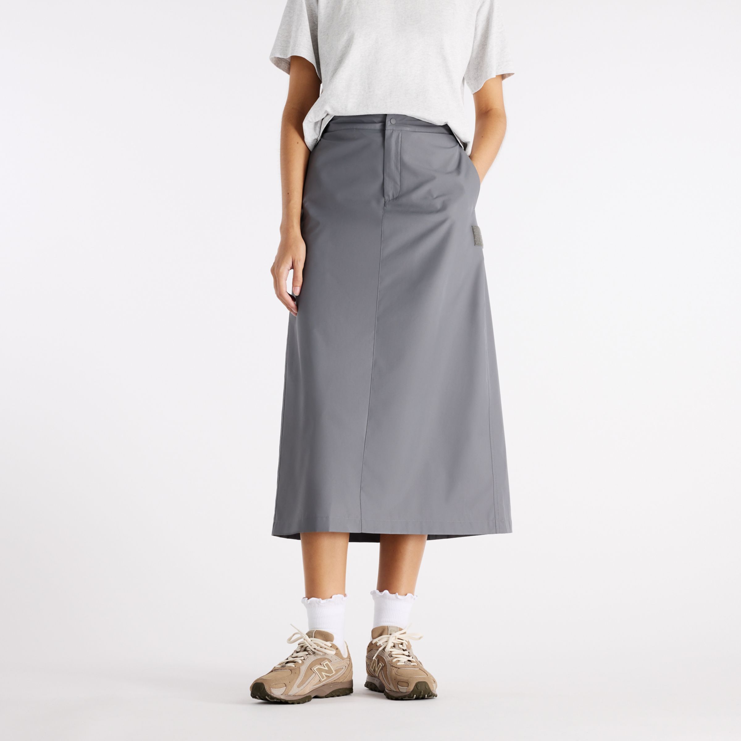 New Balance NBX Shifted Woven Midi Skirt, WB62U0DFCAS