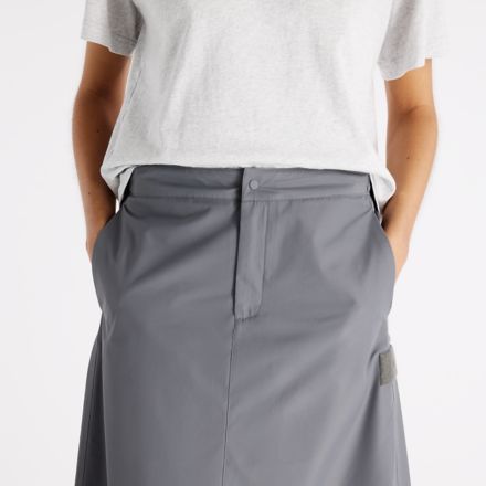 NBX Shifted Woven Midi Skirt, CAVIAR, WB62U0DFCAS
