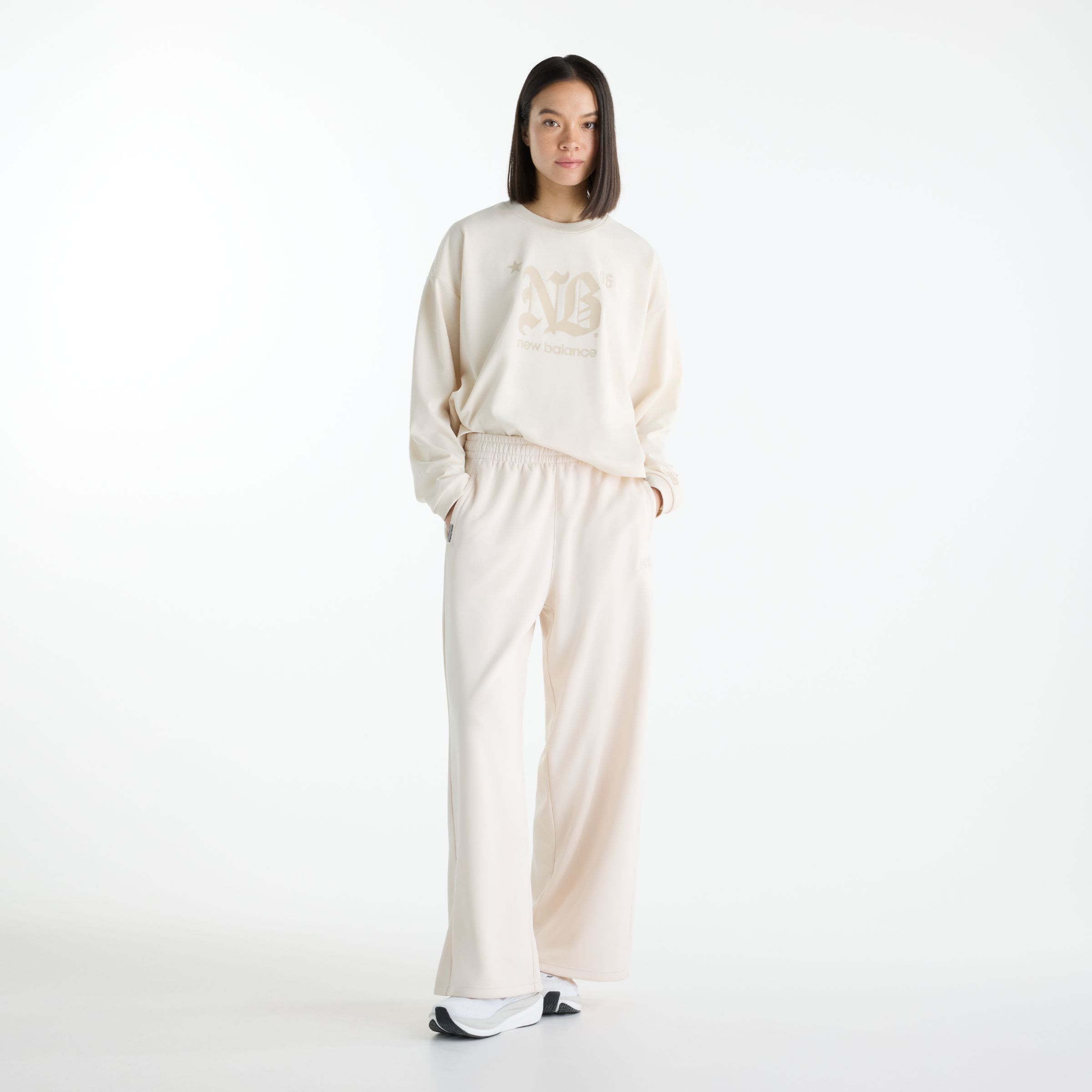 New Balance ニットパンツ(ワイド), WB62U7LLLIN