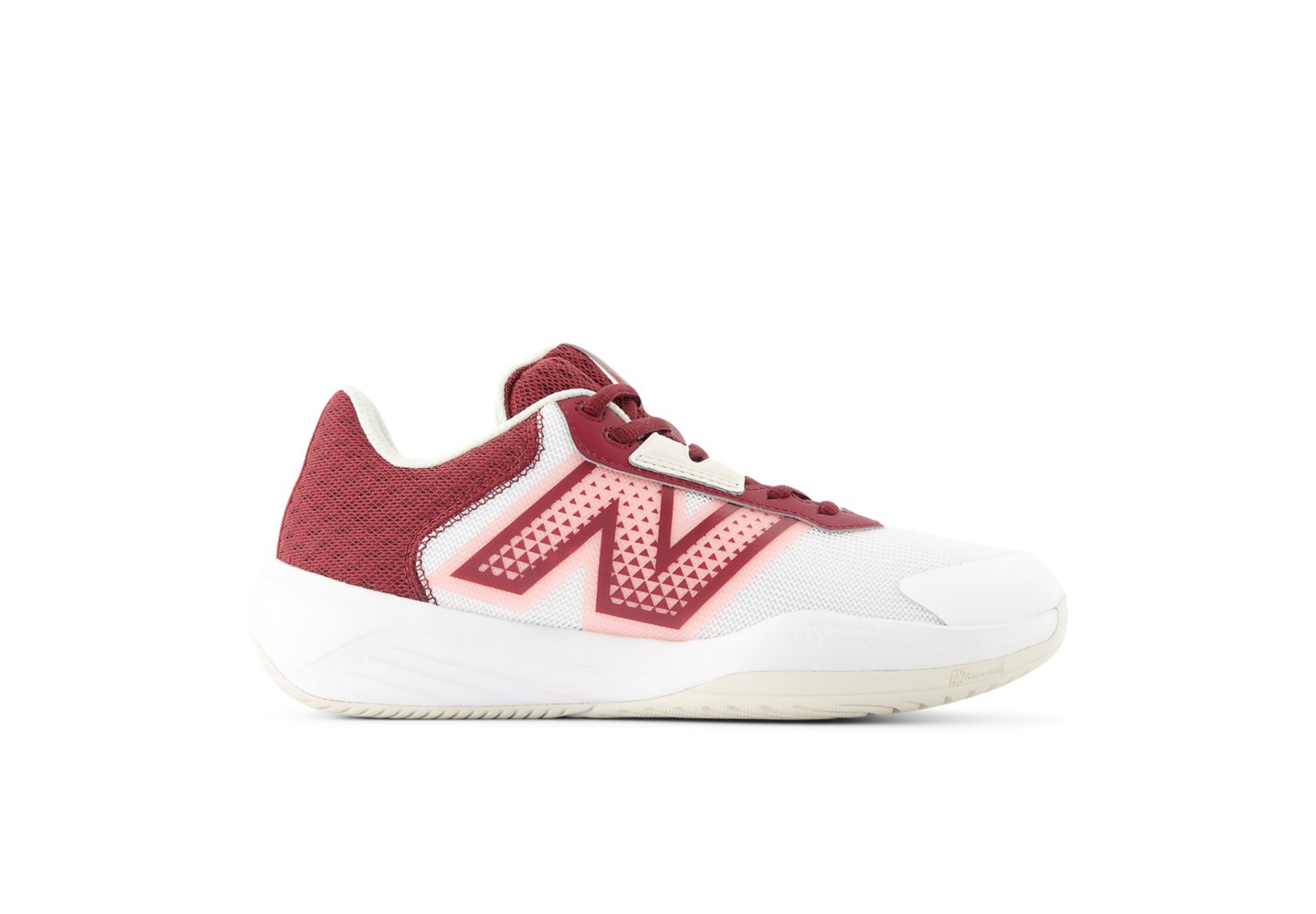 New Balance 696v6 in White With Monarch Burgundy — photo 1 of 1