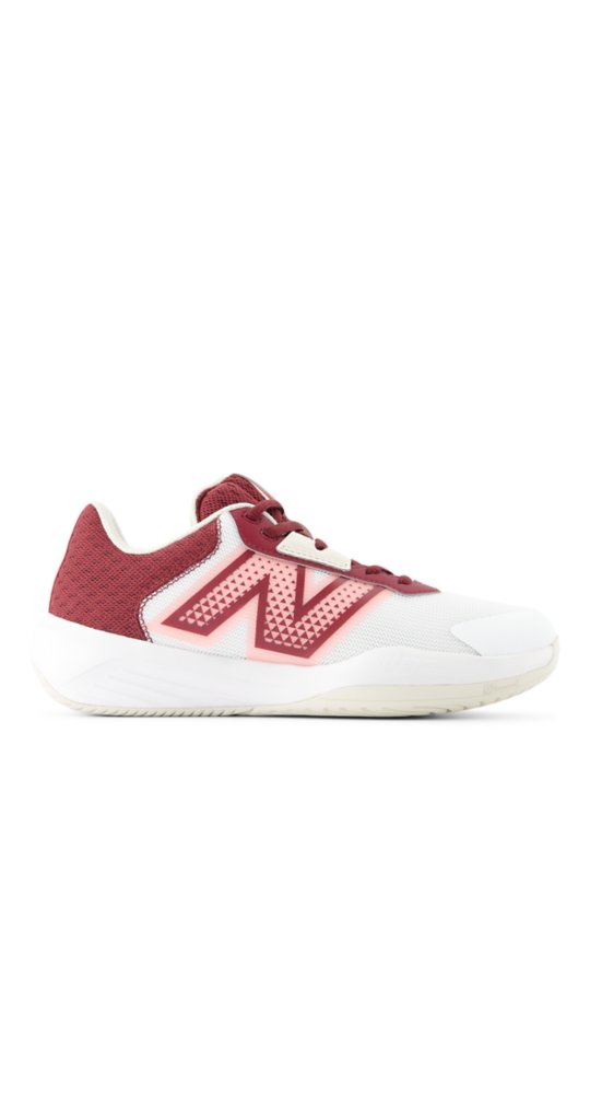 New Balance 696v6 in White With Monarch Burgundy