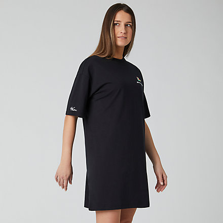 New Balance Sport Style Reeder Graphic T Dress, WD01505BK image number null