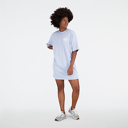 Essentials Stacked Logo French Terry Graphic Dress