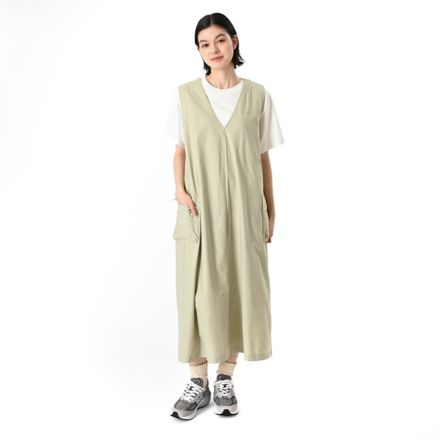 ブリーザブルニットサマードレス, OLIVINE with Green, WD61D6MHOVN