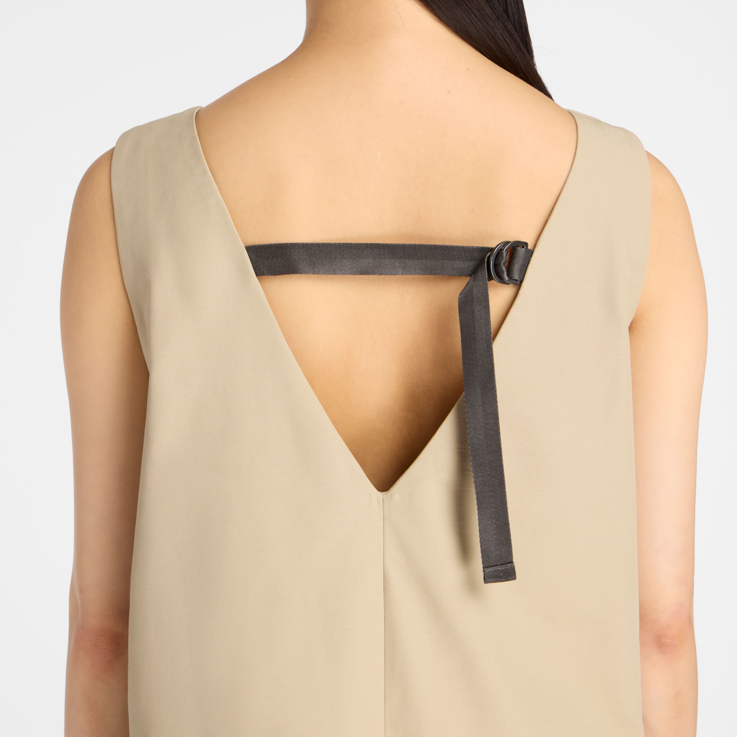 NB GREY カラーブロックドレス