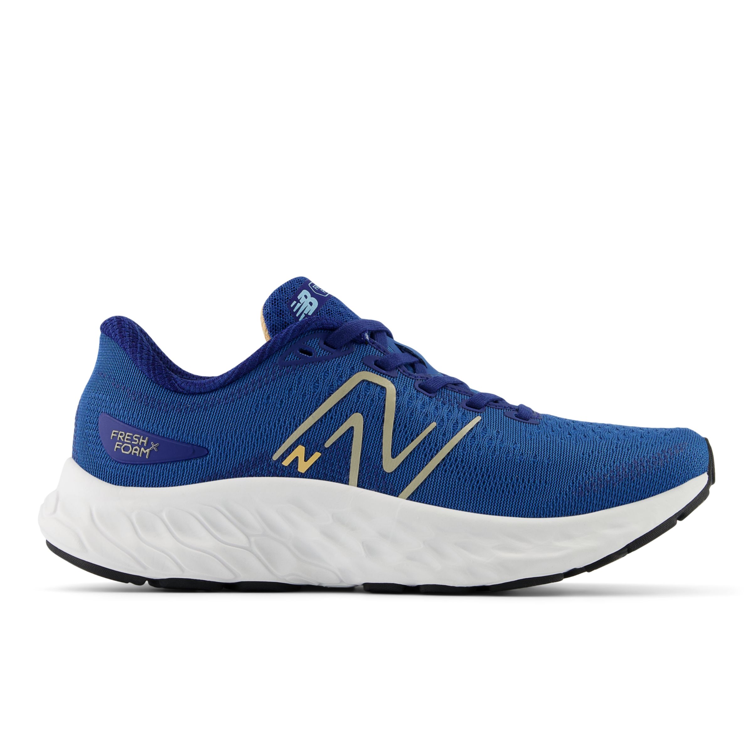 New Balance Women's Fresh Foam X Evoz ST in Blue/Beige/Orange Synthetic, size 4.5 Narrow