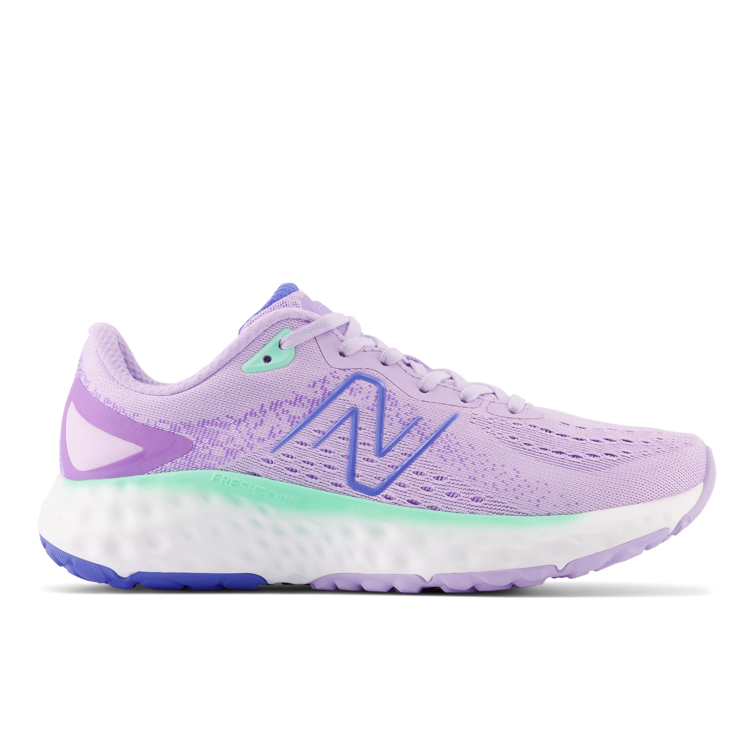 New Balance Women's Fresh Foam Evoz v2 in Purple/Blue/Green Textile, size 3.5 Narrow