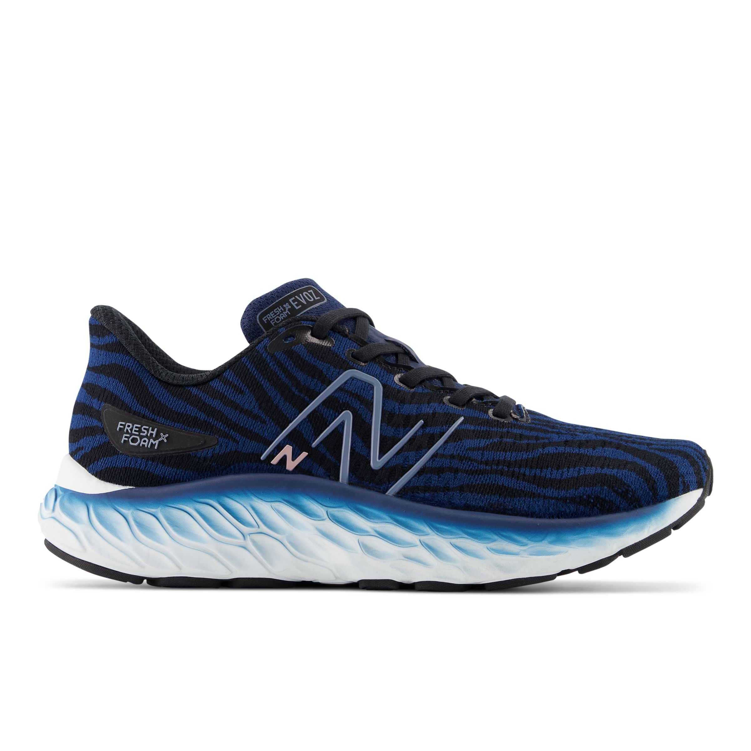 New Balance Women's Fresh Foam X EVOZ v3 en Bleu/Noir, Textile, Taille 38