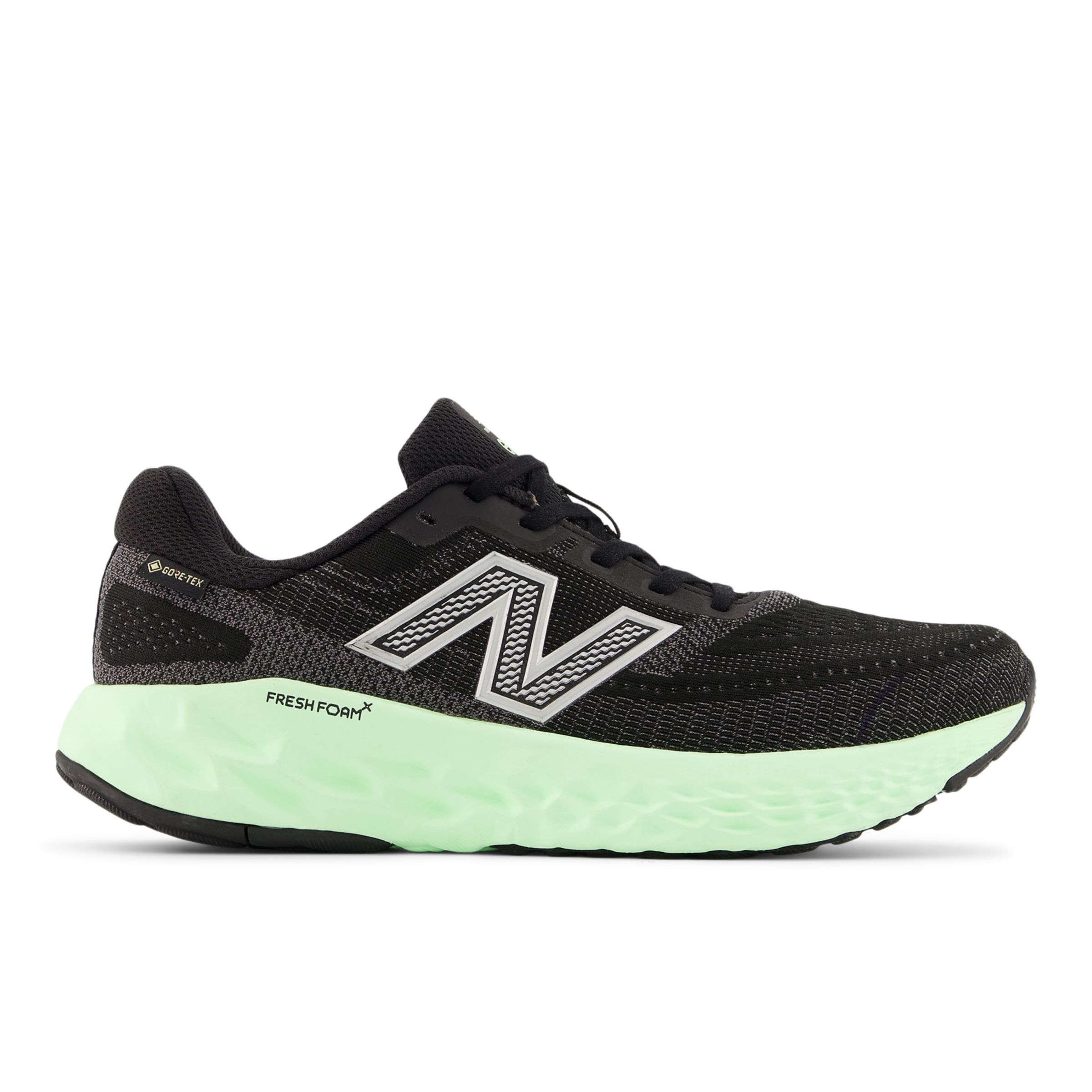 New Balance  Kvinnor Fresh Foam X EVOZ v4 GORE-TEX® i Svart/Grön/Grå Textil, Storlek 37.5
