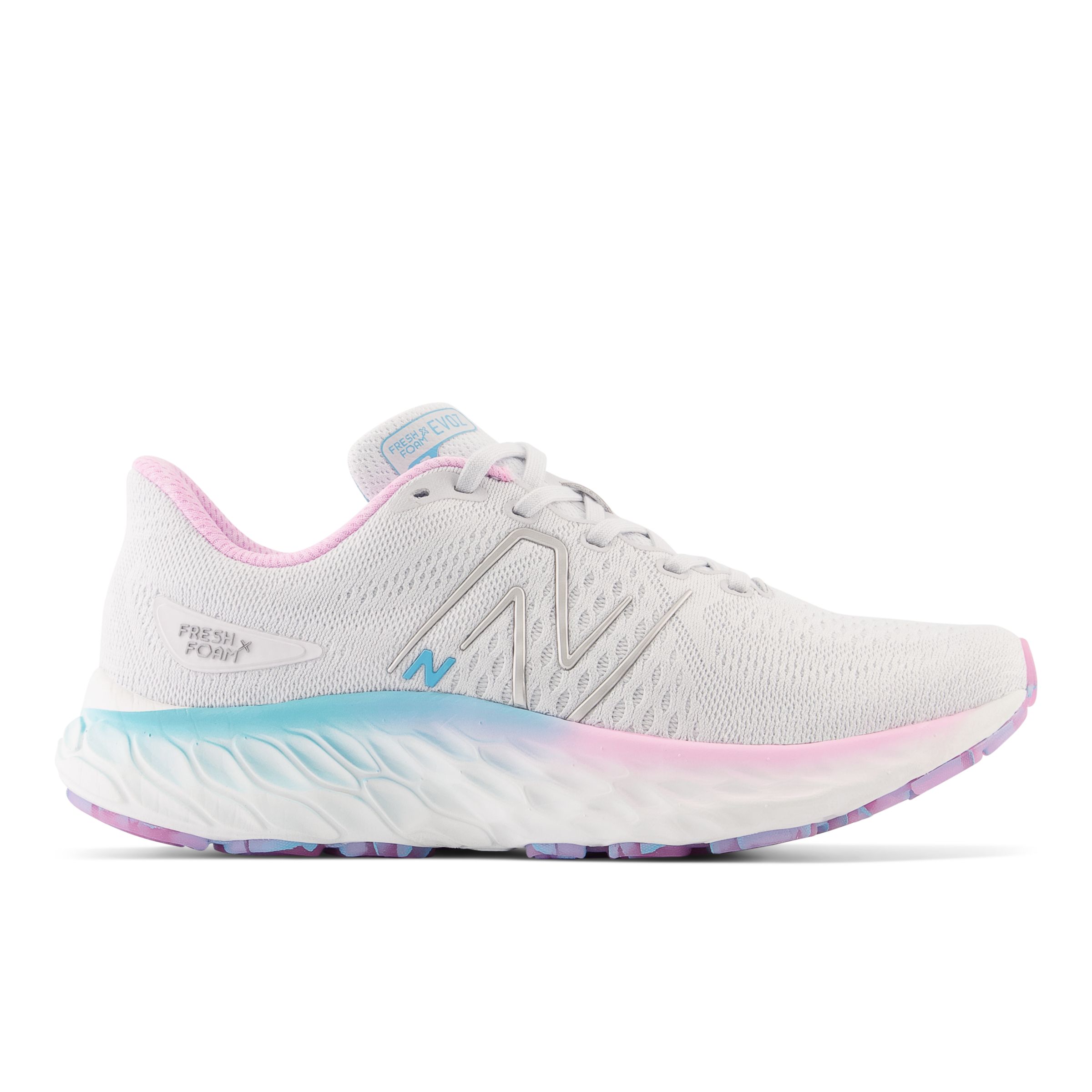 New balance grise shop rose et bleu