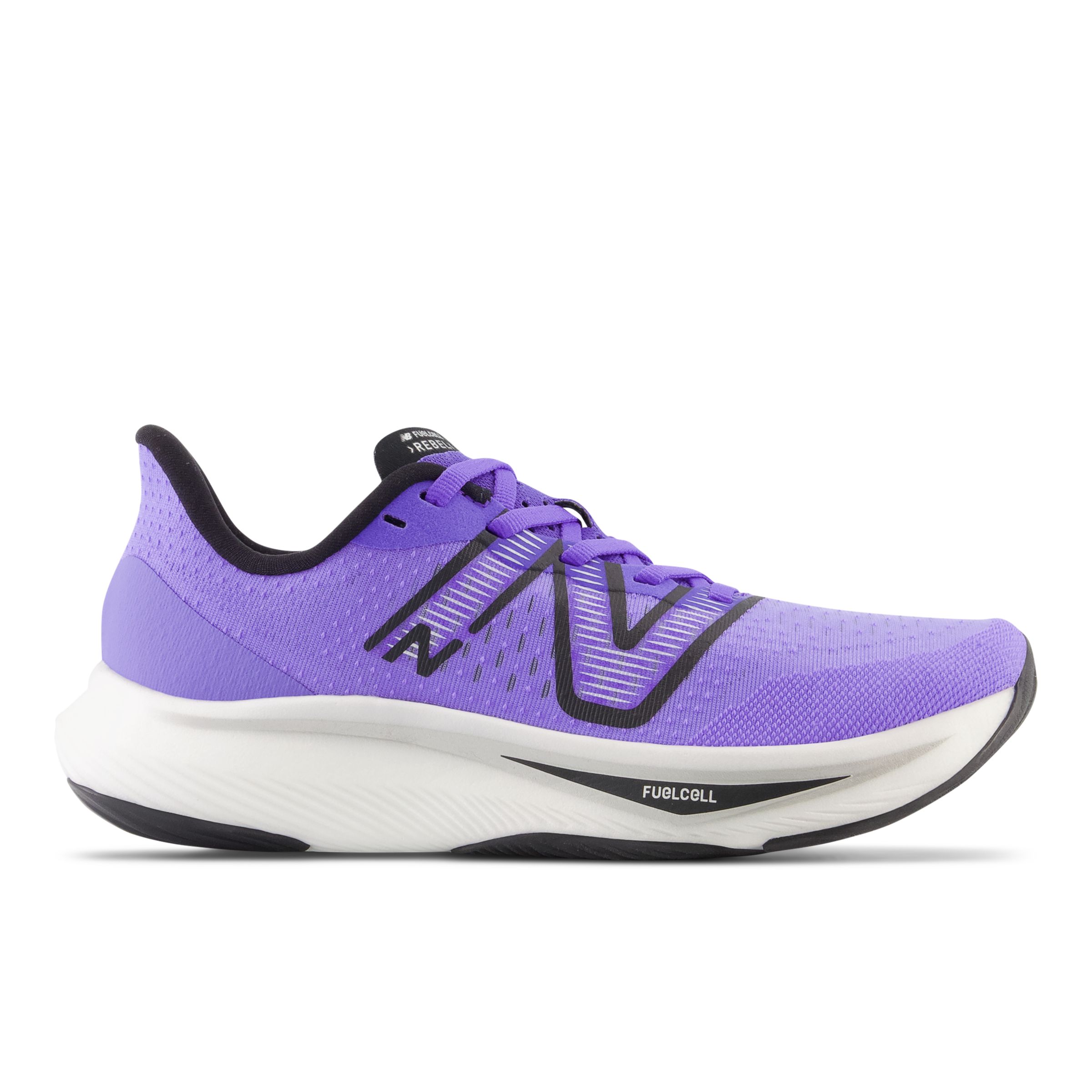 New Balance Women's FuelCell Rebel v3 in Blue/Black Synthetic, size 7.5 Narrow