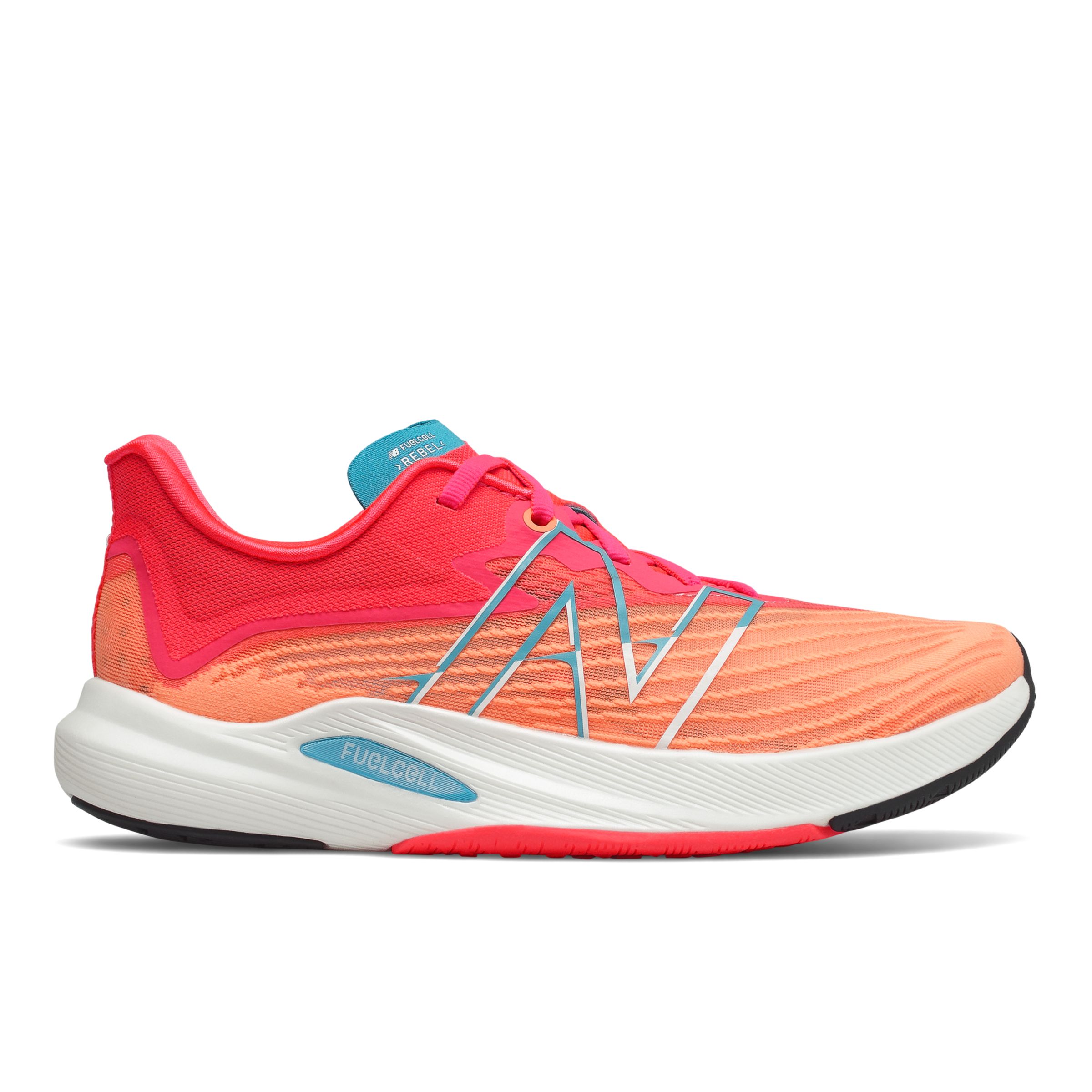 New Balance Fuelcell Rebel V2 Running Shoe In Orange/pink