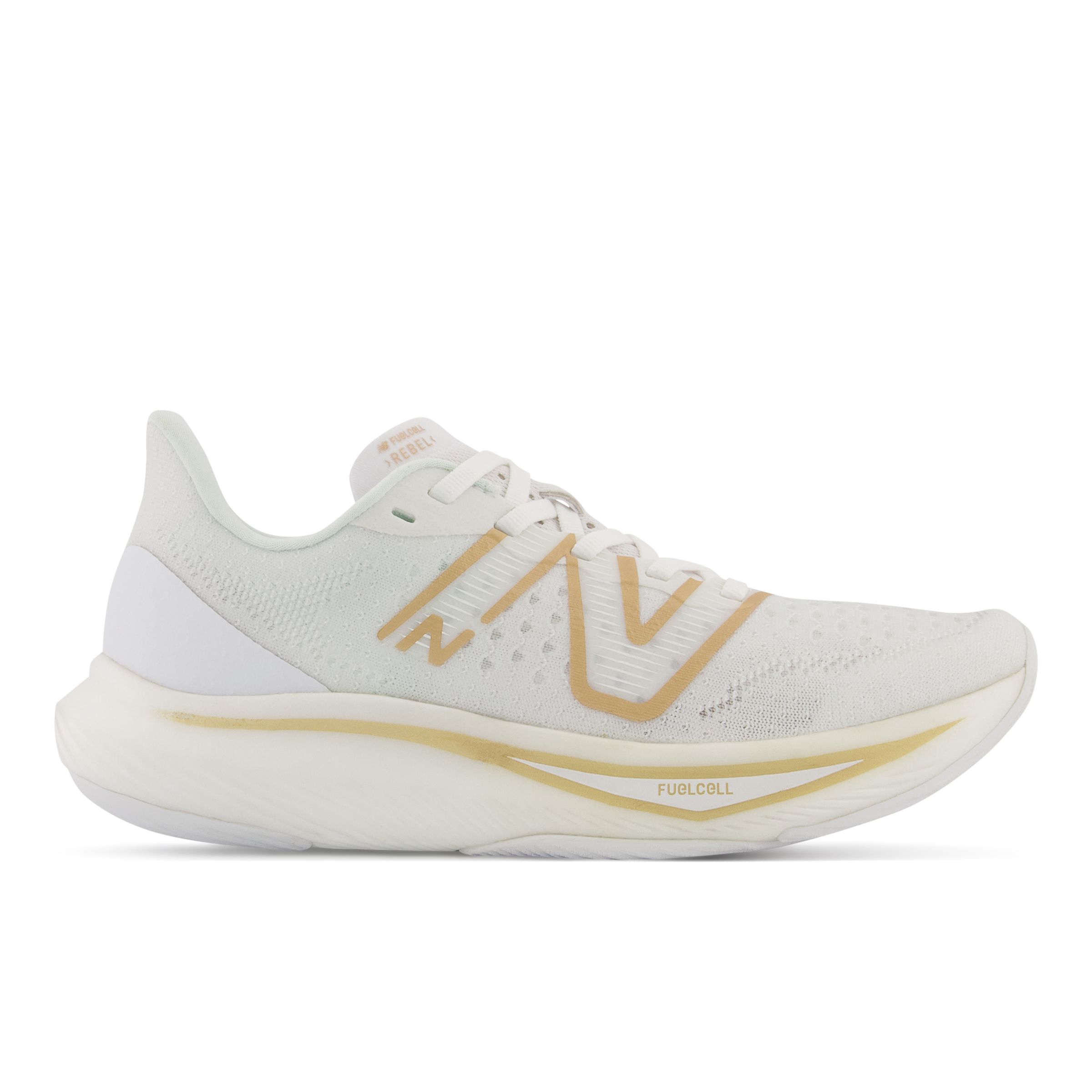 

New Balance Women's FuelCell Rebel v3 White/Brown/Beige - White/Brown/Beige