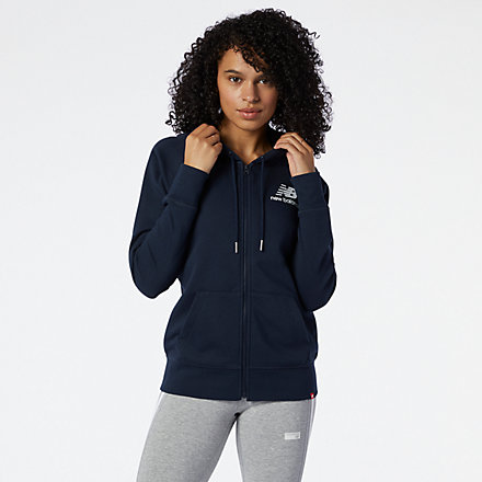 New Balance NB Essentials Full Zip Hoodie, WJ03530ECL image number null
