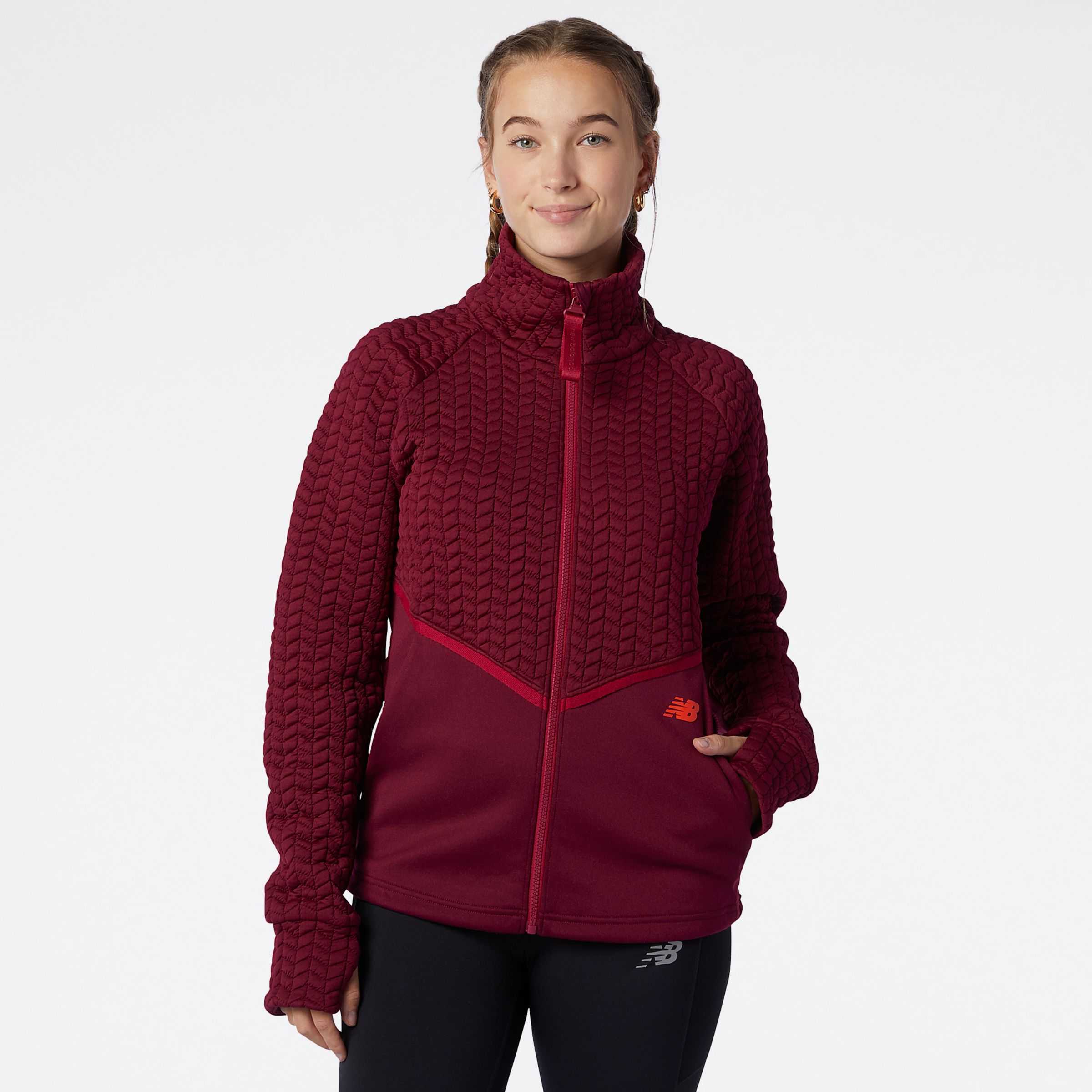 New balance women's heat 2025 loft asymmetrical full-zip jacket