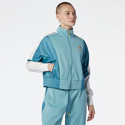 NB NB Athletics Higher Learning Track Jacket, WJ13501STB image number null