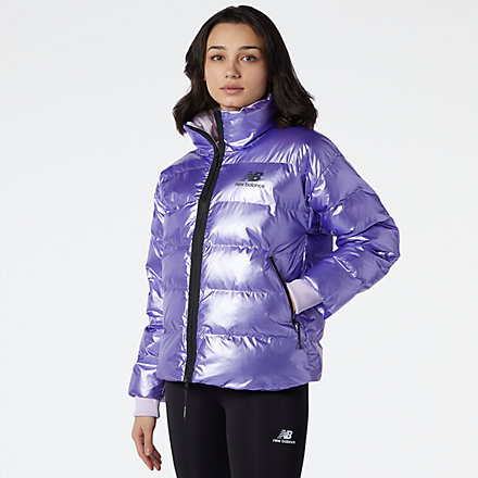 New Balance NB Athletics Winterized Short Synthetic Metallic Jacket, WJ13509AAG image number null