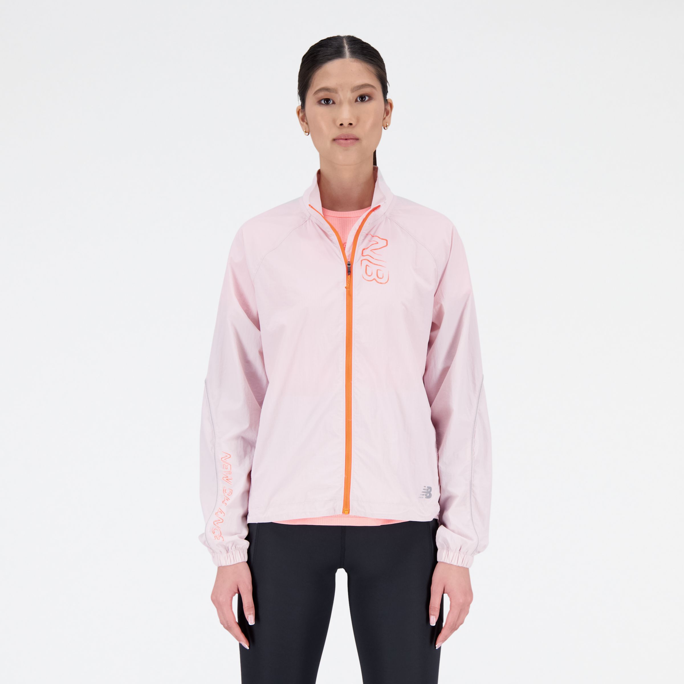 

New Balance Women's Printed Impact Run Light Pack Jacket Pink - Pink