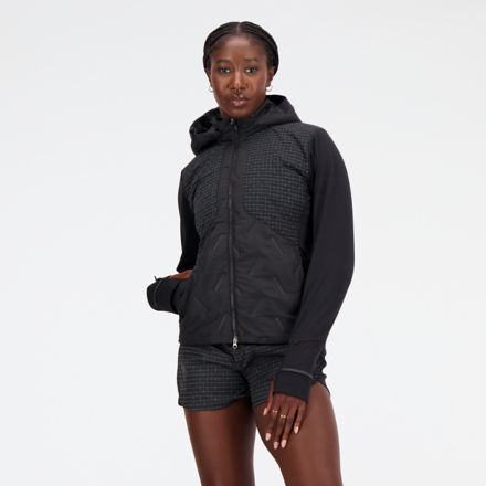 New Balance Women's Nyc Marathon Impact Run Luminous Heat Jacket Black - WJ33256MBK - S