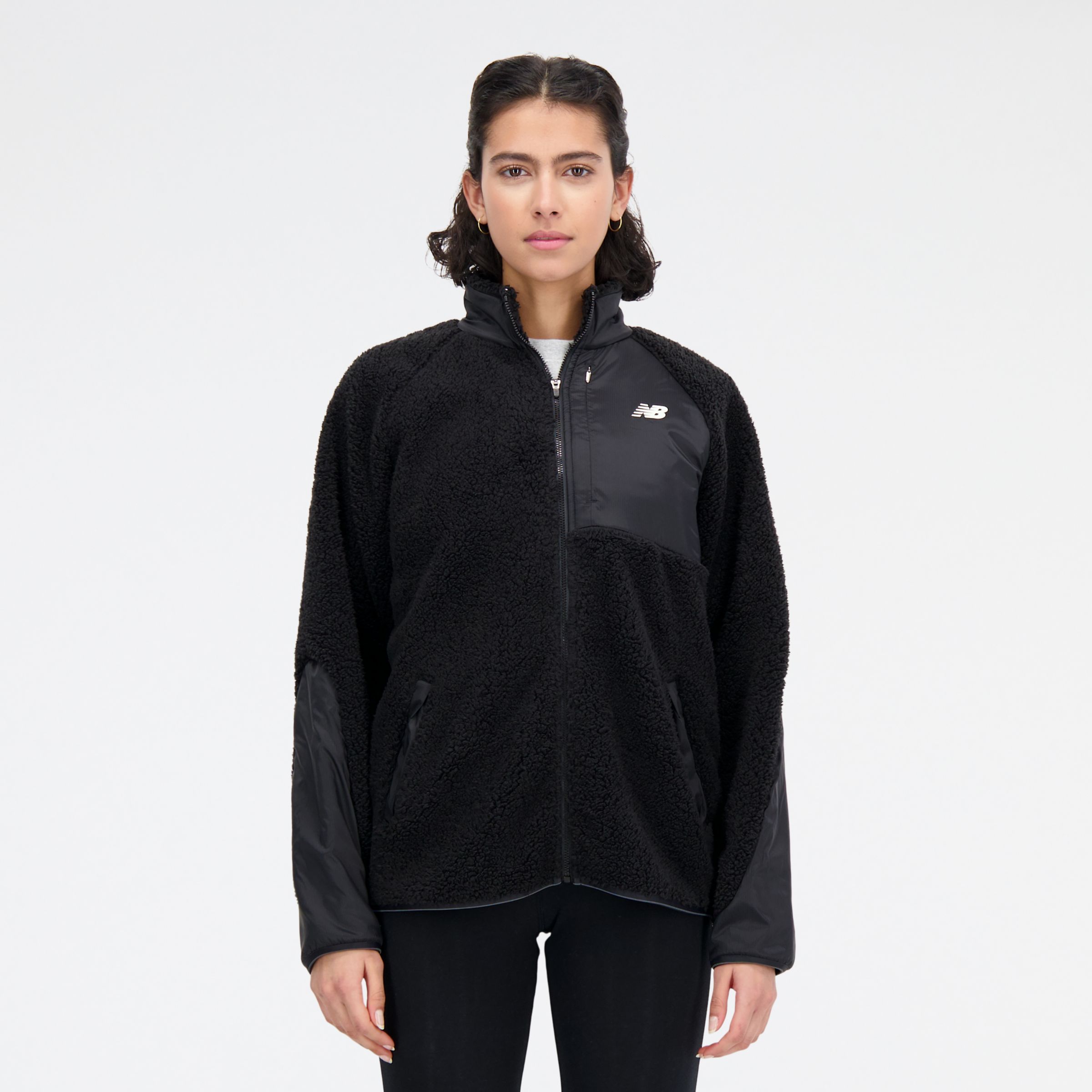 

New Balance Women's Q Speed Sherpa Jacket Black - Black